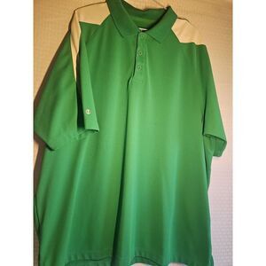 Holloway, 2XL,‎ Men's Green/white Polo, Short Sleeve